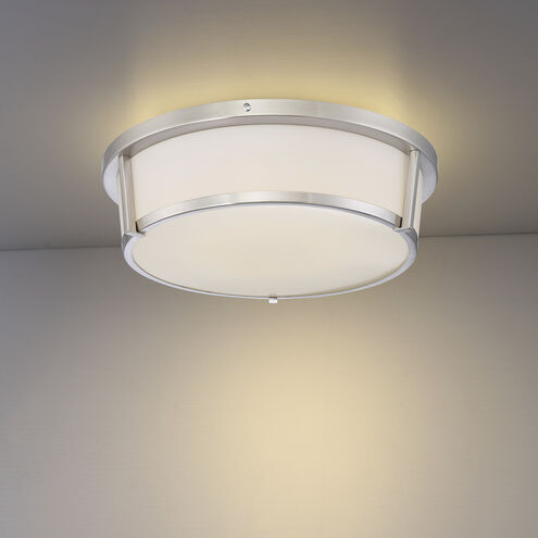 Java LED 14 inch Satin Nickel Flush Mount Ceiling Light