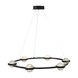 Circolo LED 36 inch Black Chandelier Ceiling Light