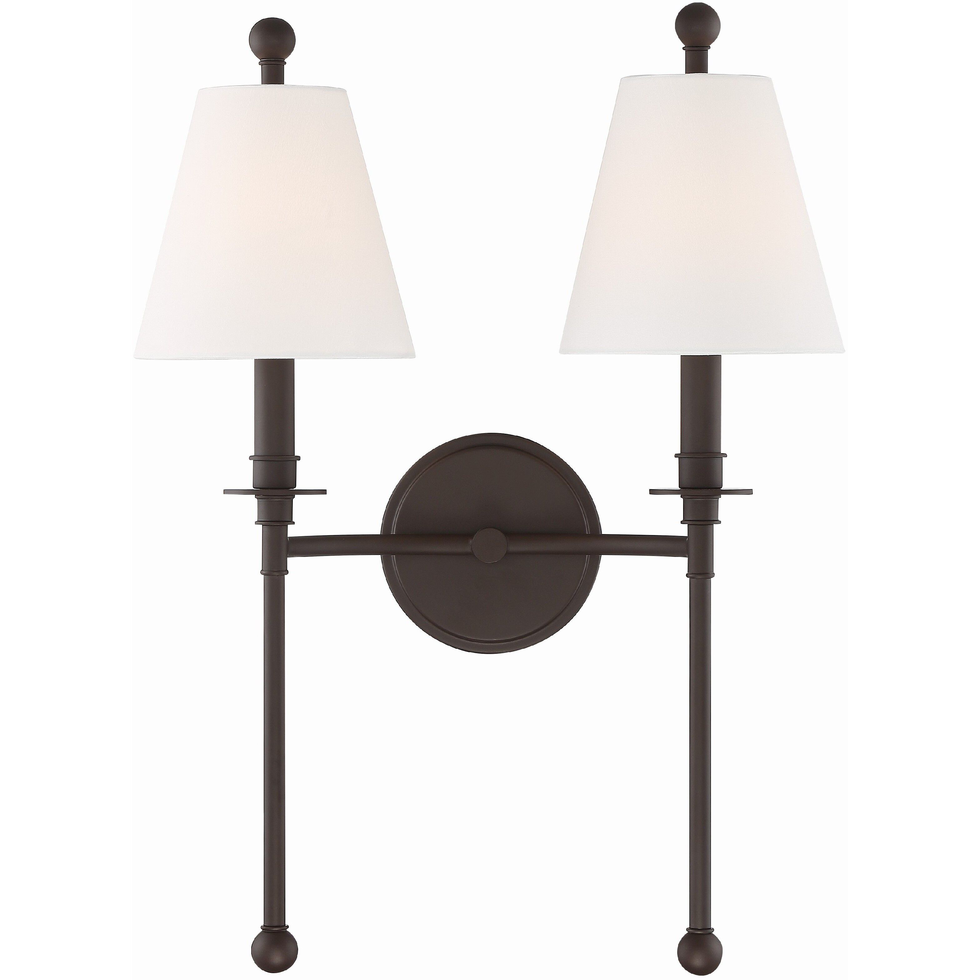 Riverdale Bath Wall Light in Dark Bronze