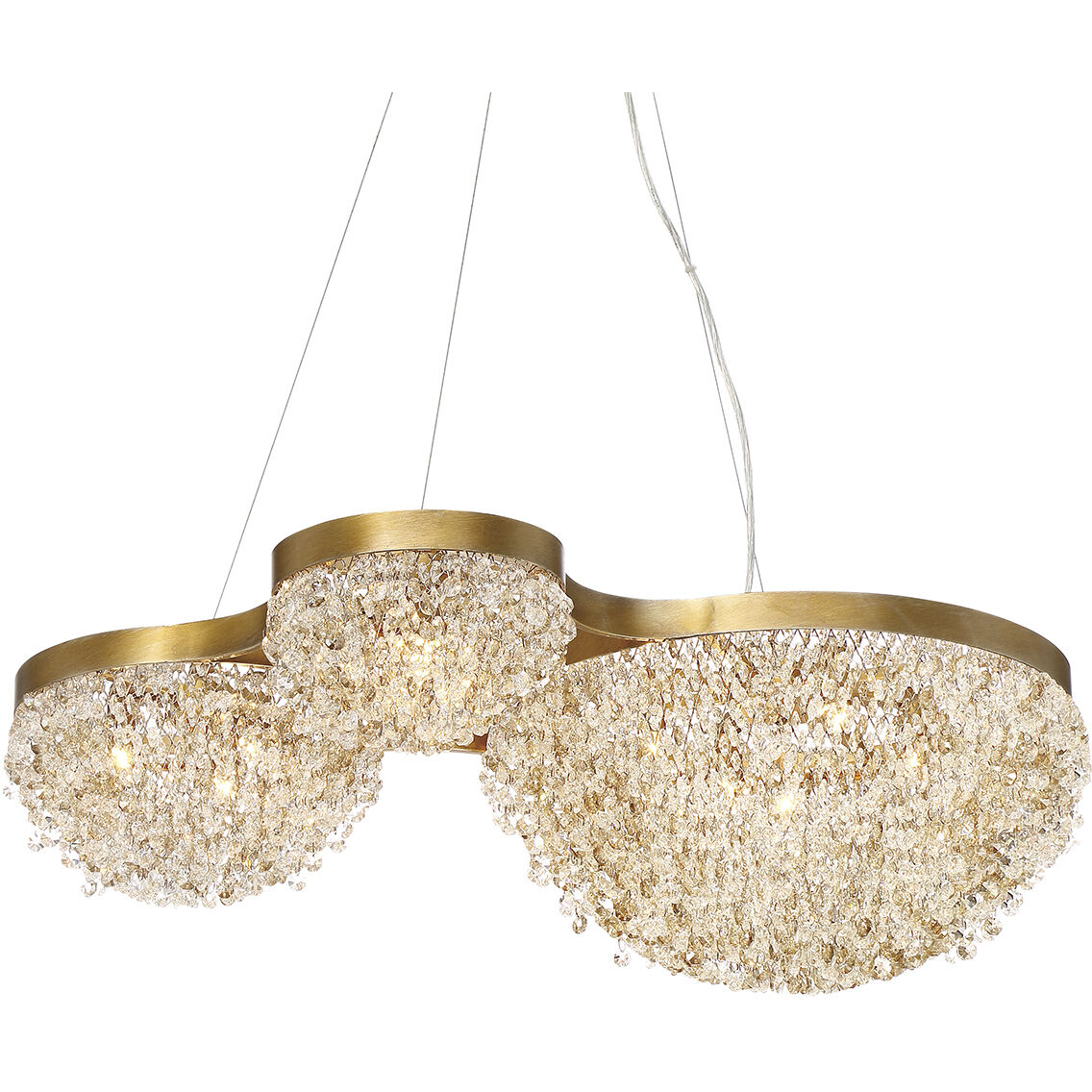 Mondo 10 Light 23 inch Antique Gold Chandelier Ceiling Light