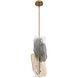 Grotto 1 Light 8.5 inch Antique Brass Standard Pendant Ceiling Light