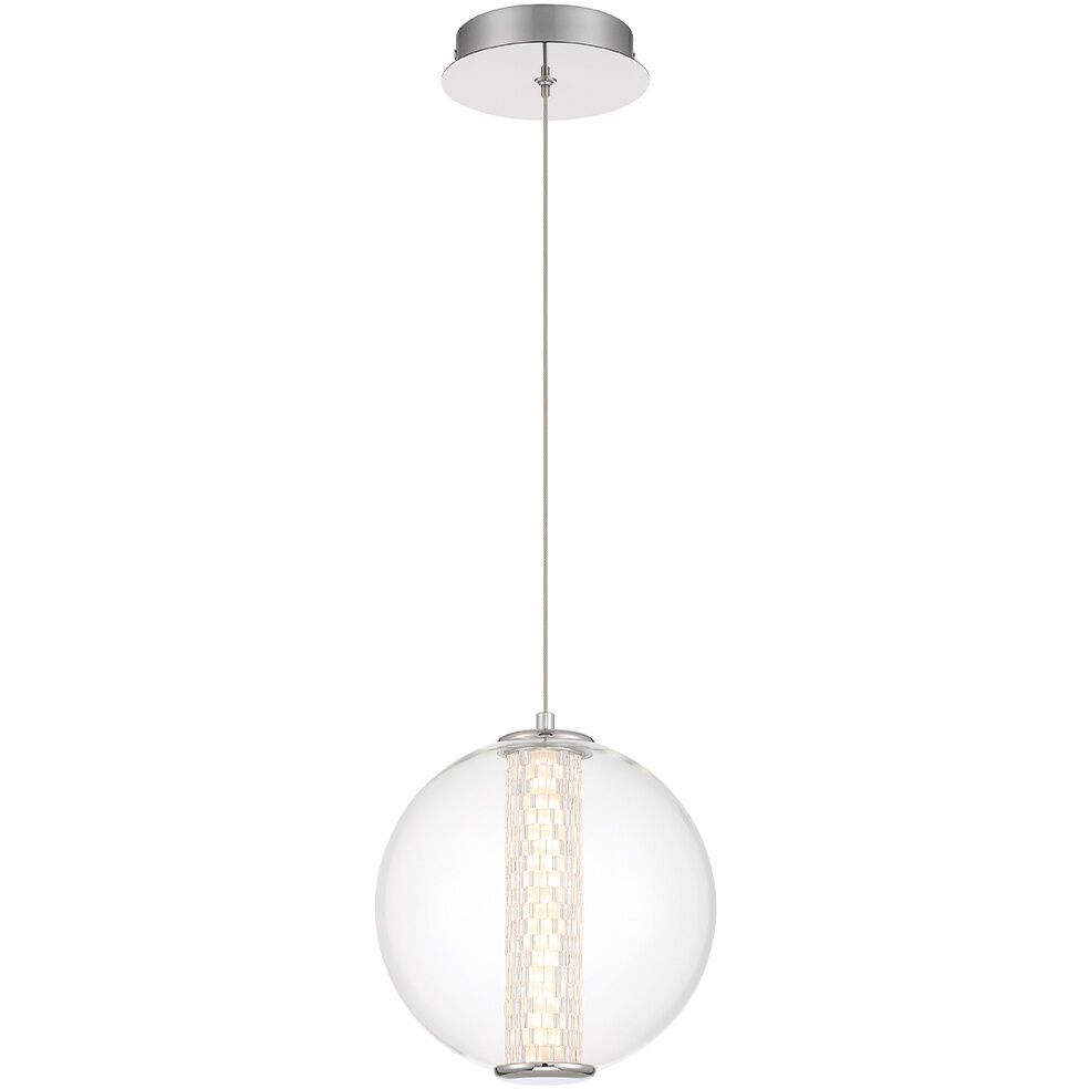 Atomo LED 8.75 inch Chrome Pendant Ceiling Light