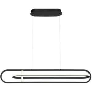 Demark Linear Chandelier Ceiling Light in Black