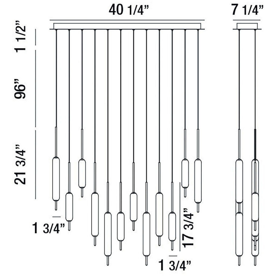 Cumberland LED 7.25 inch Mix Chandelier Ceiling Light in Antique Brass/Black