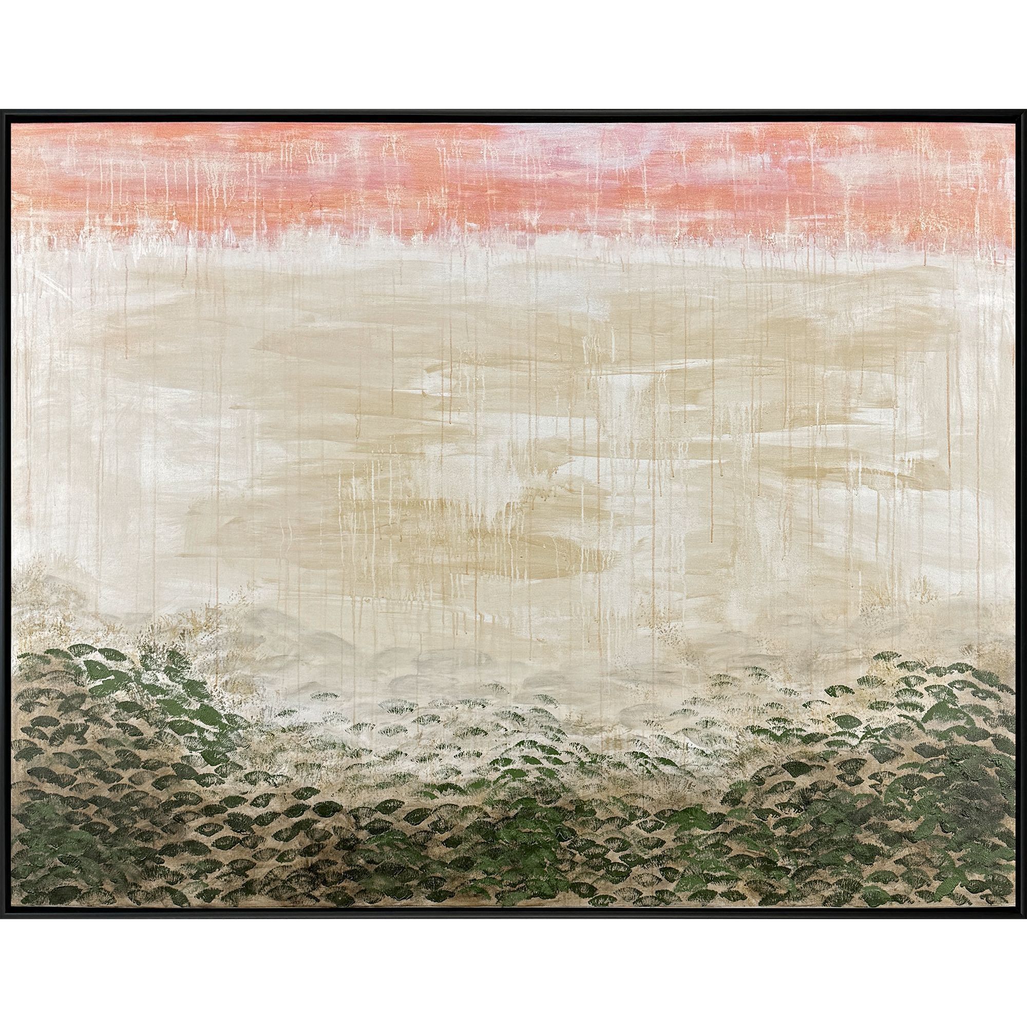 The Studio Beige and Green and Pink Canvas, The Studio