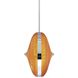 Caledonia LED 7 inch Chrome Pendant Ceiling Light in Clear, Small