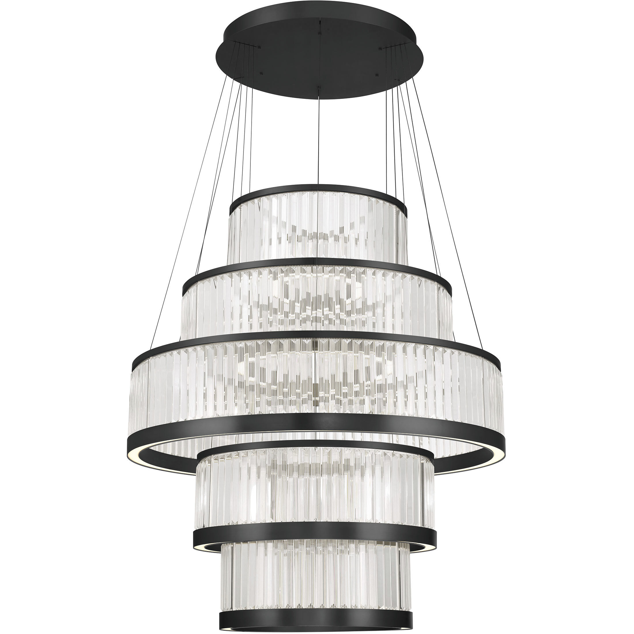 Empra LED 47.25 inch Matte Black Grand Chandelier Ceiling Light