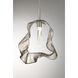 Norah 1 Light 5.5 inch Polished Nickel Standard Pendant Ceiling Light in Amber