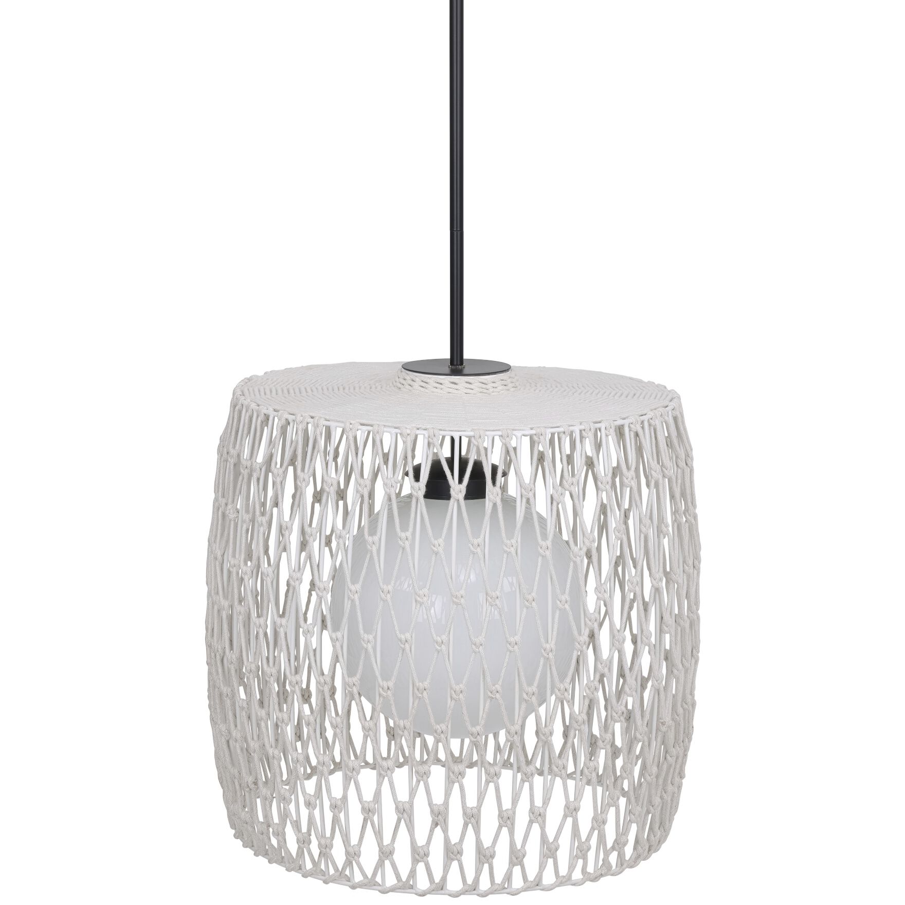 Lara 1 Light 18 inch Black Outdoor Pendant, Both Indoor/Outdoor