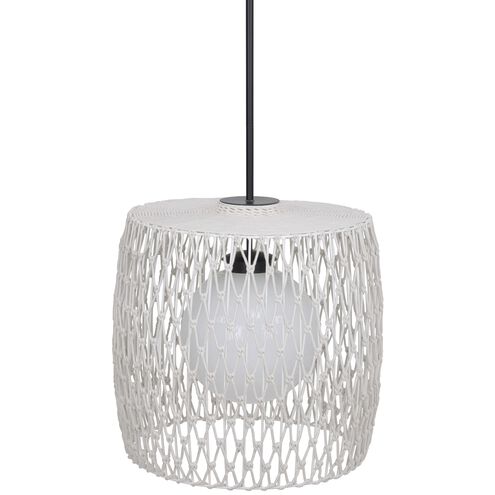 Lara 1 Light 18 inch Black Outdoor Pendant, Both Indoor/Outdoor