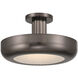 Macey LED 16 inch Harlow Bronze Semi-Flush Mount Ceiling Light