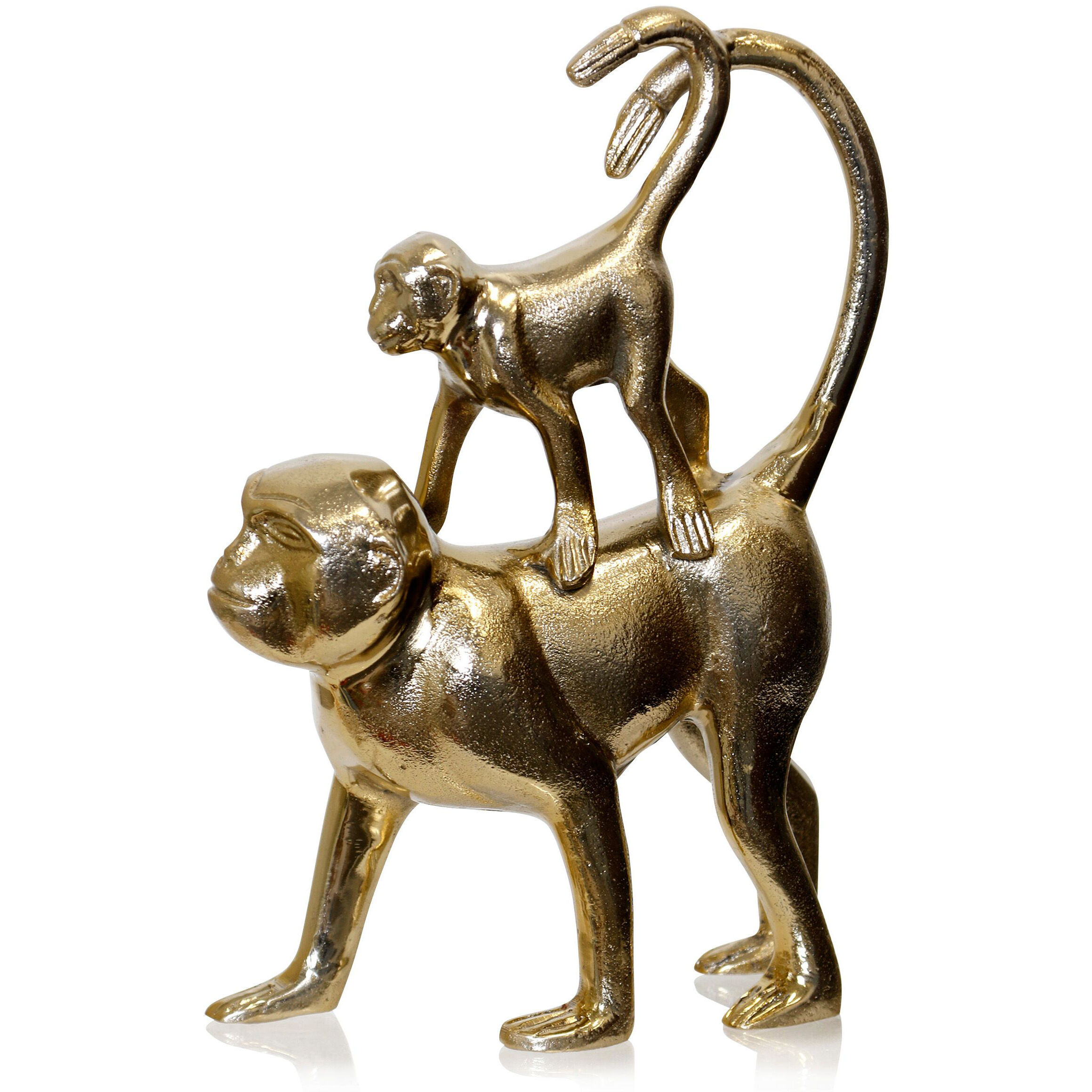 Mother and Child Gold Statue