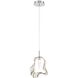Norah 1 Light 5.5 inch Polished Nickel Standard Pendant Ceiling Light in Amber
