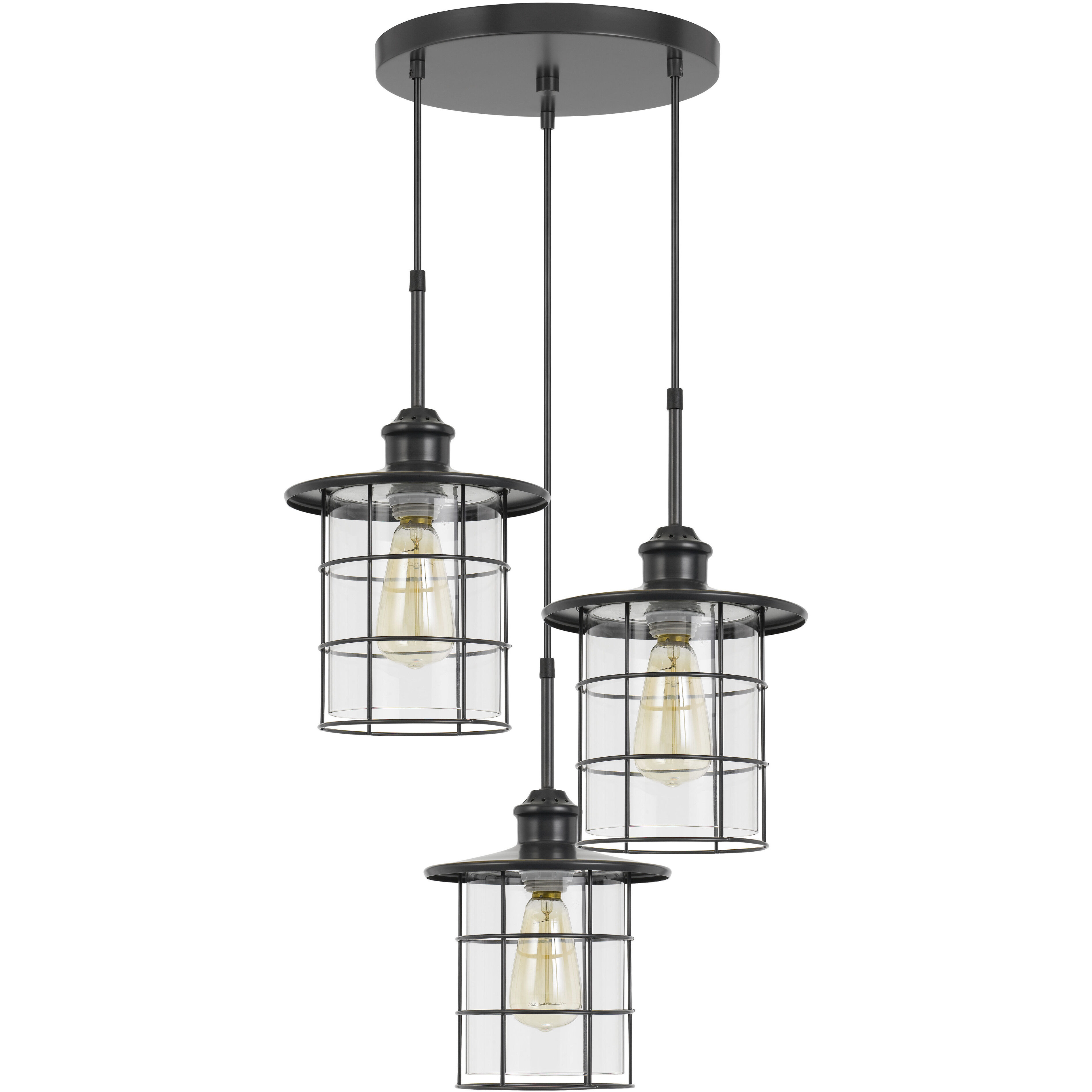 Silverton 3 Light 16 inch Dark Bronze Pendant Ceiling Light