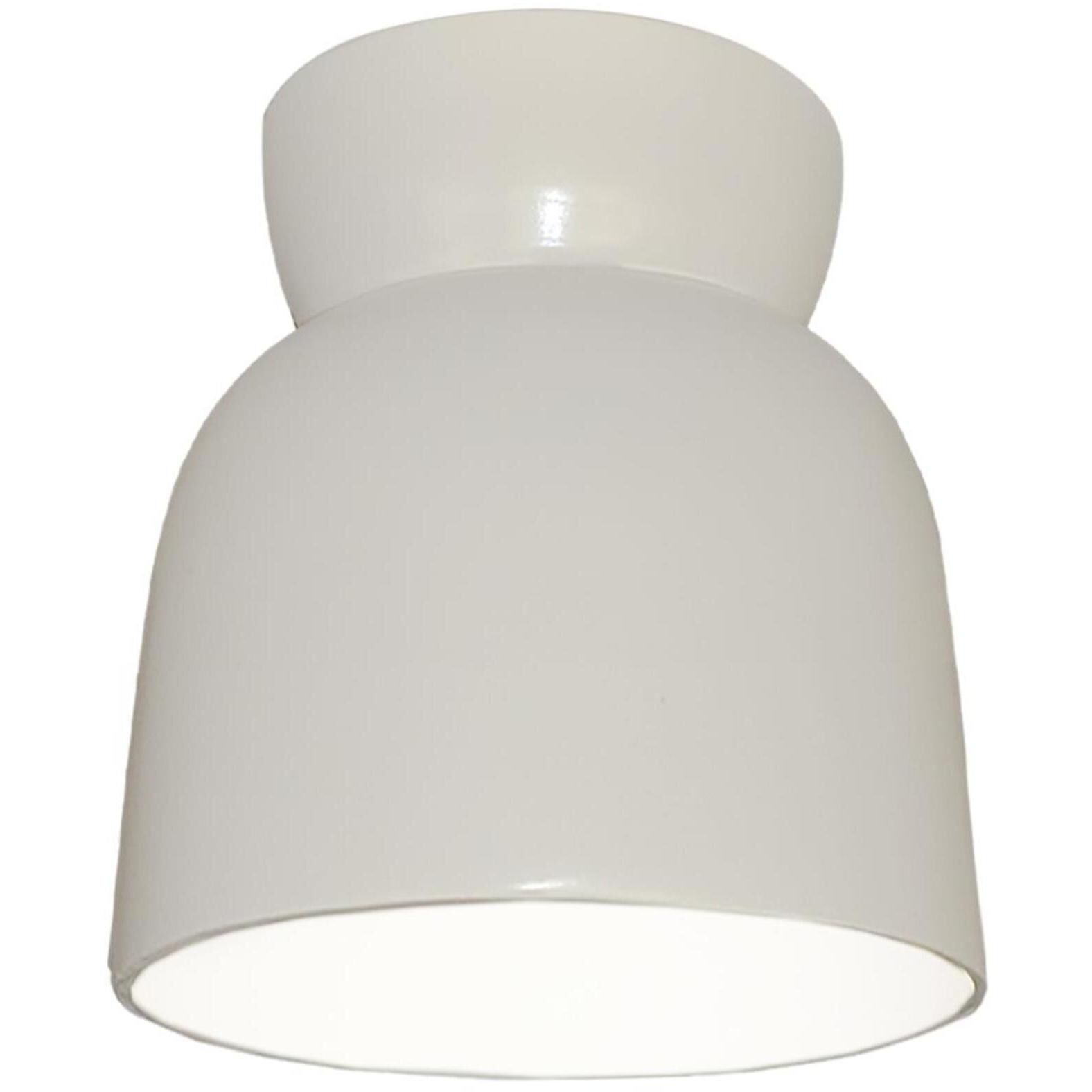 Radiance Collection 1 Light 7.5 inch Gloss White Outdoor Flush Mount