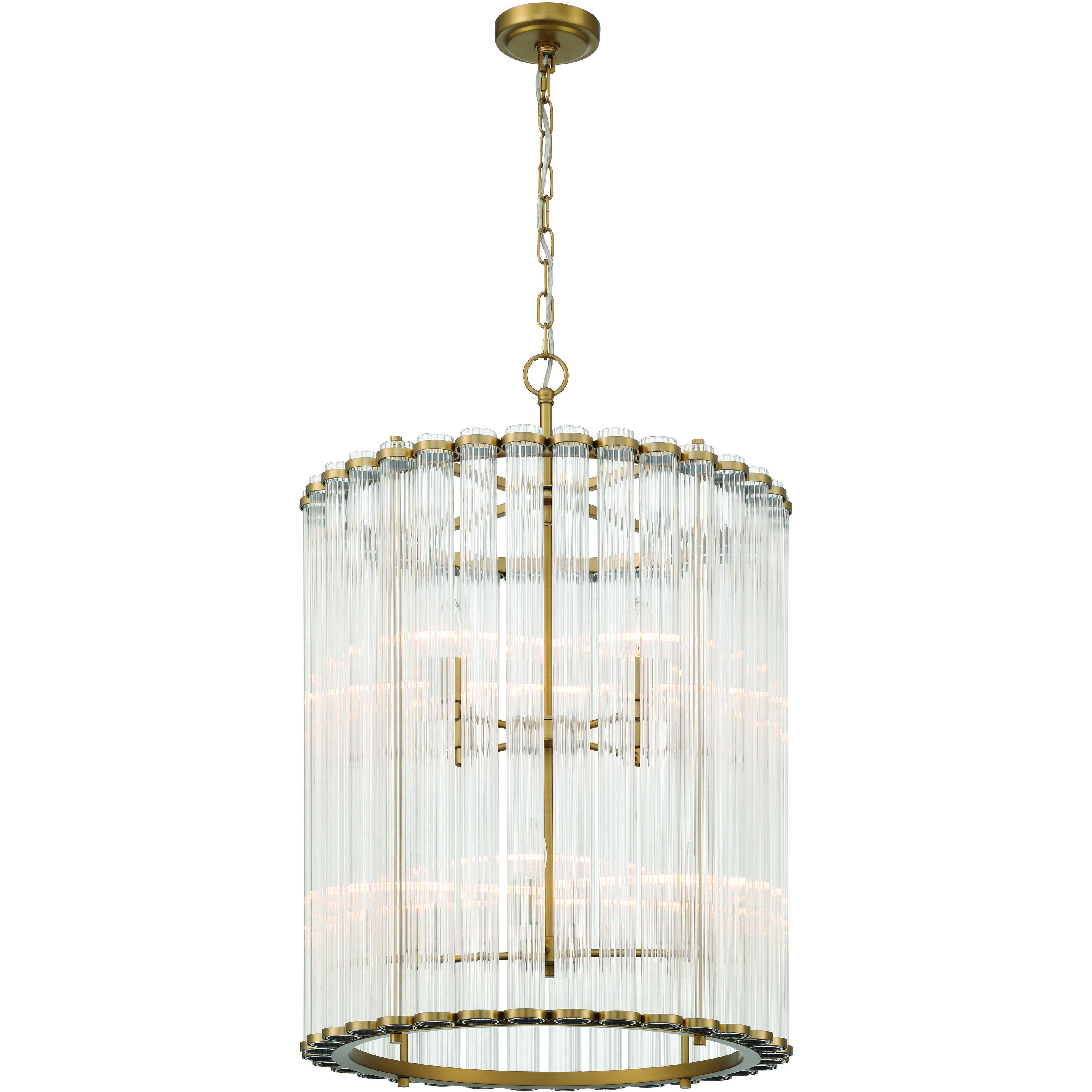 Glasbury 8 Light 22 inch Gold Chandelier Ceiling Light