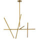Crossroads LED 22 inch Brass Chandelier Ceiling Light