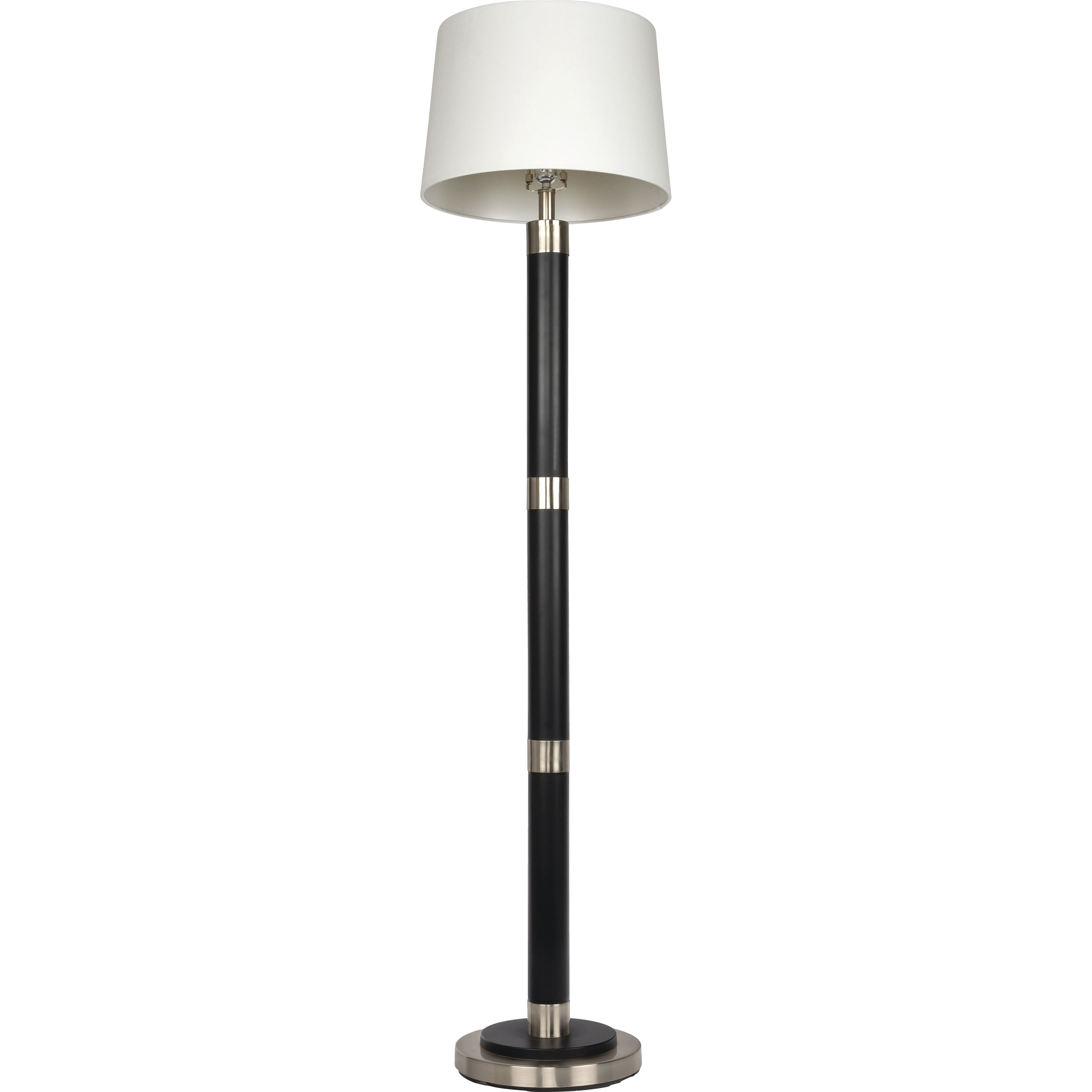 Bejamin 61 inch 100 watt Flat Black / Brushed Polished Nickel Table Lamp Portable Light