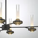 Torcia Linear Chandelier Ceiling Light in Black