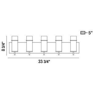 Pista LED 33.75 inch Gold Vanity Light Wall Light