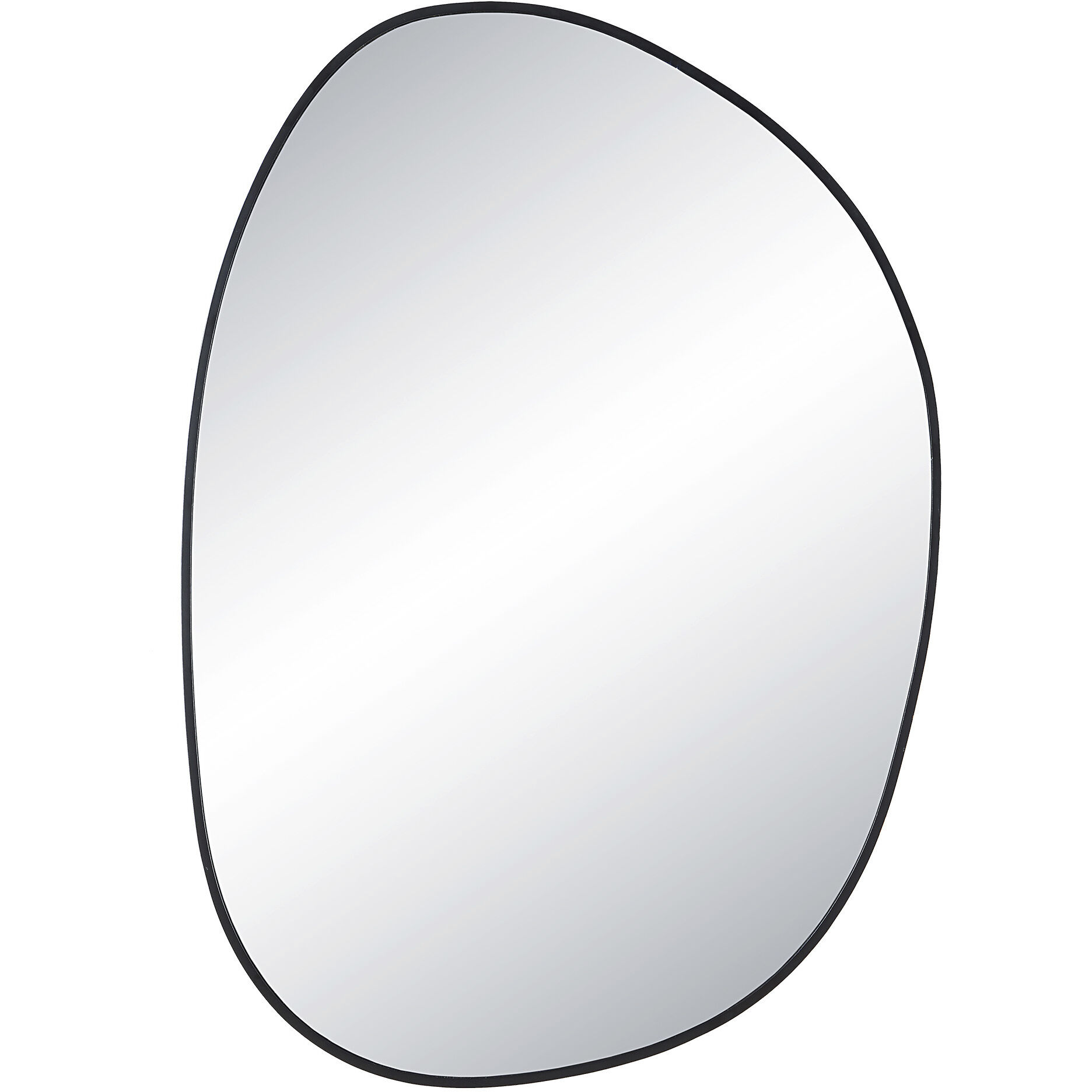 Bozeman 42 X 30 inch Clear and Matte Black Wall Mirror