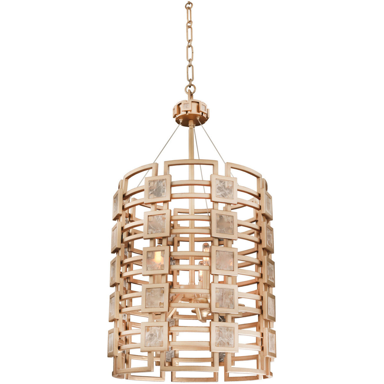 Metropolis 5 Light 19 inch Modern Gold Foyer Light Ceiling Light