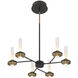 Torcia LED 24.25 inch Black Chandelier Ceiling Light