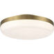 Harwel LED 18 inch Antique Brass Flush Mount Ceiling Light