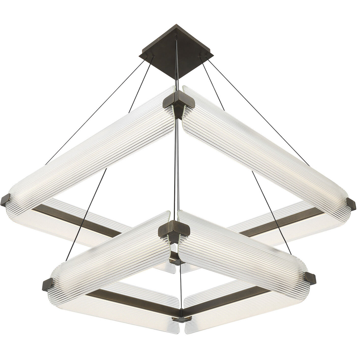 Neoness LED 34.25 inch Weathered Brass Grand Chandelier Ceiling Light in Clear