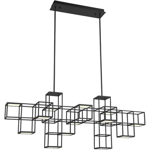 Ferro Linear Chandelier Ceiling Light in Black
