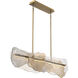 Grotto 1 Light 58.25 inch Antique Brass Linear Chandelier Ceiling Light