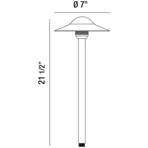 Path Lt 12V 4 watt Antique Bronze Outdoor Path Light