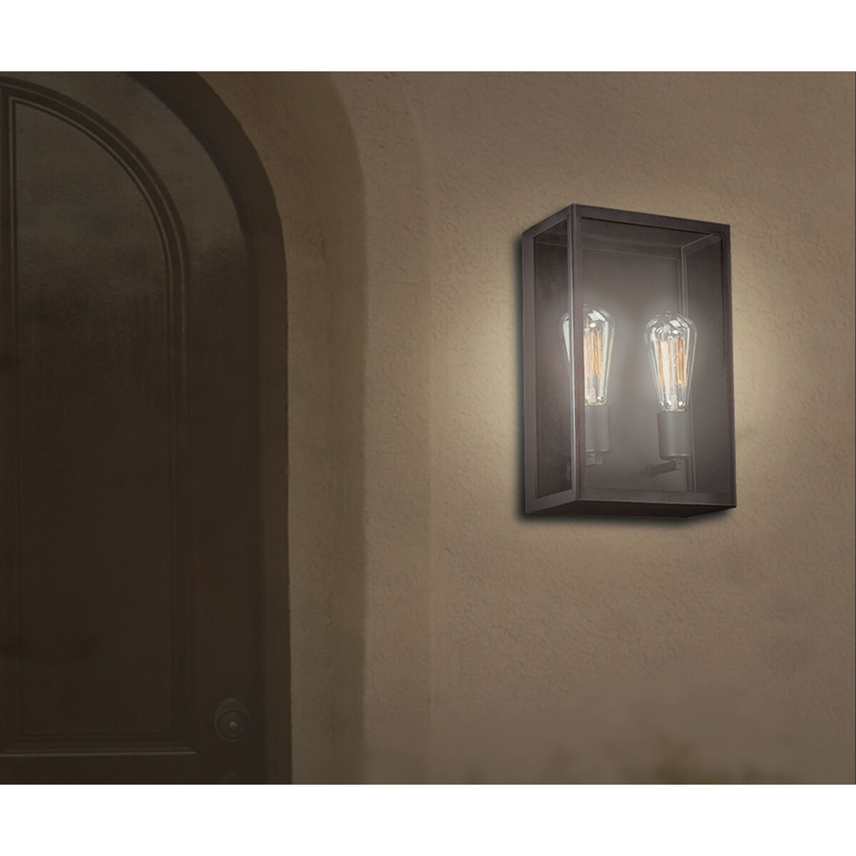 Retto 2 Light 13 inch Bronze Outdoor Flush Mount