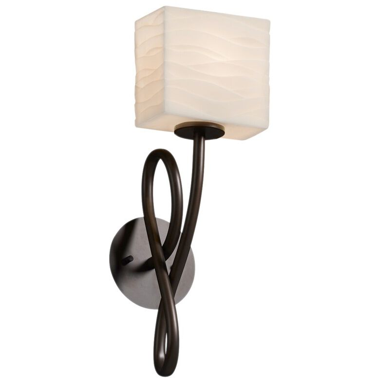 Porcelina 1 Light 5.5 inch Dark Bronze Wall Sconce Wall Light, Capellini Family, Choices
