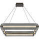 Neoness LED 34.25 inch Weathered Brass Chandelier Ceiling Light in Smoke