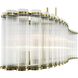 Glasbury Linear Chandelier Ceiling Light in Gold