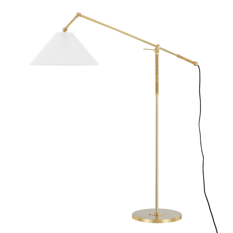 Dorset 56.25 inch 60 watt Aged Brass Floor Lamp Portable Light