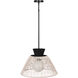 Jelice 1 Light 24 inch Black Outdoor Pendant