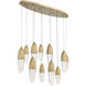 Ecrou Linear Chandelier Ceiling Light in Gold