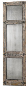 Saragano 78 X 22 inch Slate Blue Leaner Mirror