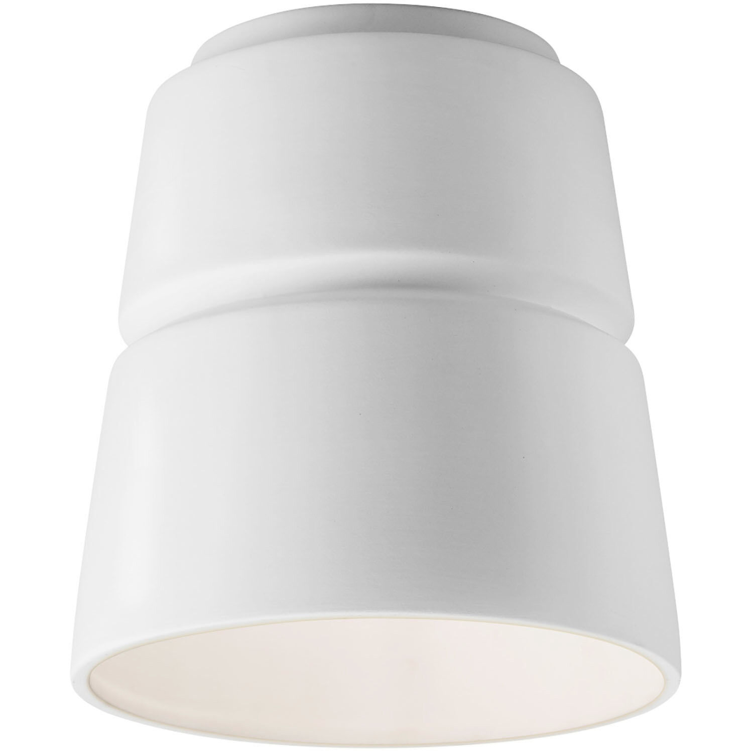Radiance Collection 1 Light 7.5 inch Gloss White Flush-Mount Ceiling Light