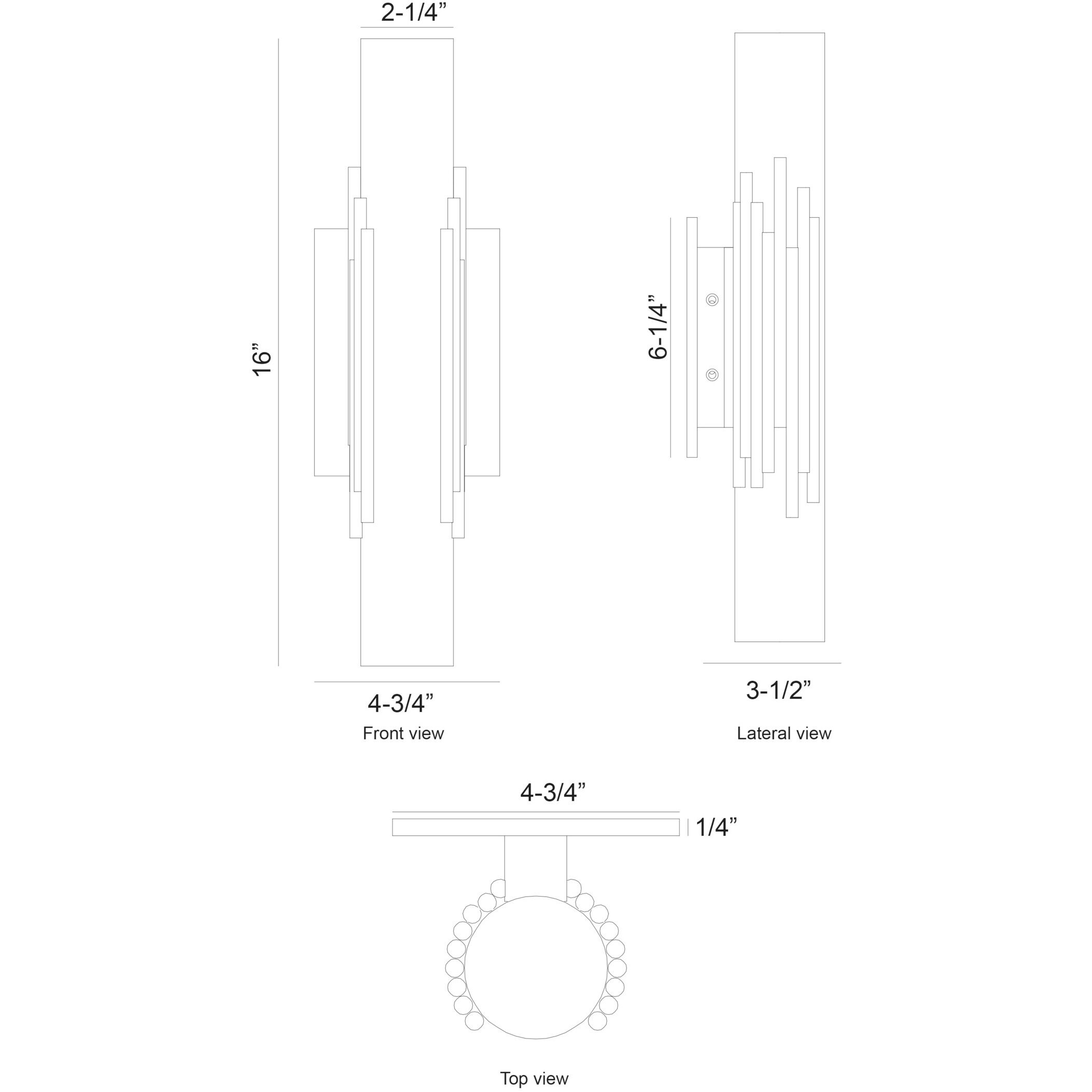 Venna 1 Light 16 inch Bronze Outdoor Wall Sconce