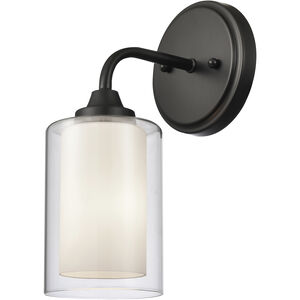 Auralume Fairbank 1 Light 5 inch Matte Black Bath Vanity Light Wall Light in Incandescent