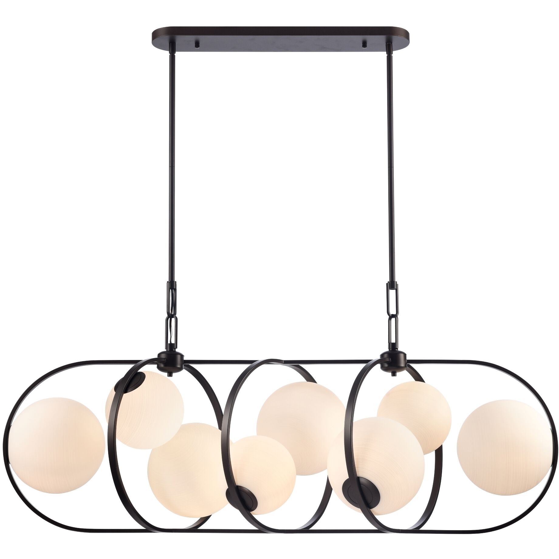 Concentro 8 Light 56 inch Dark Bronze Linear Chandelier Ceiling Light