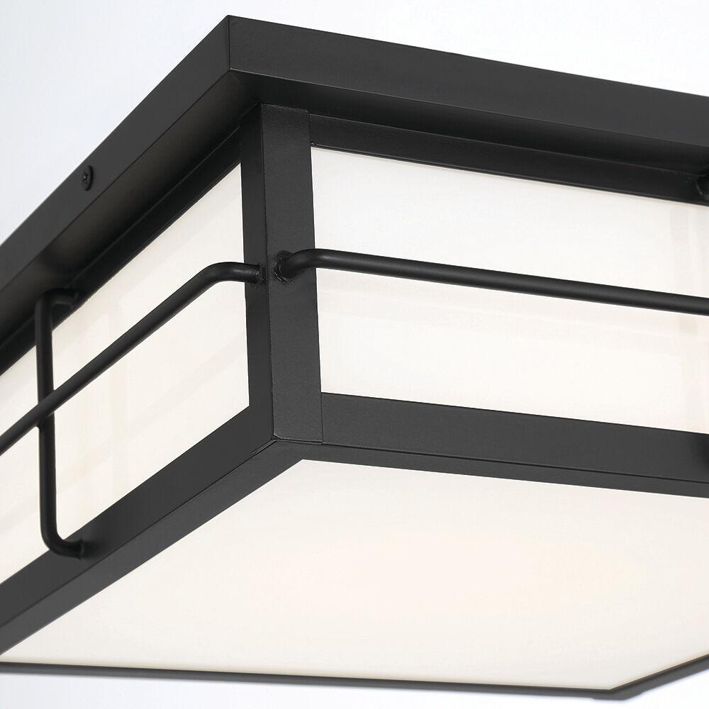Bensa LED 13 inch Black Outdoor Flush Mount