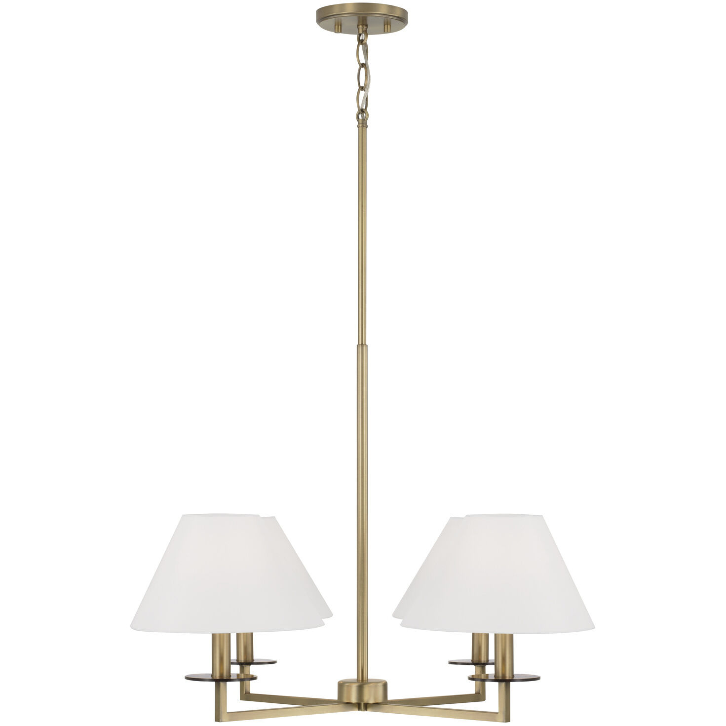 Gilda 4 Light 29.75 inch Aged Brass Chandelier Ceiling Light