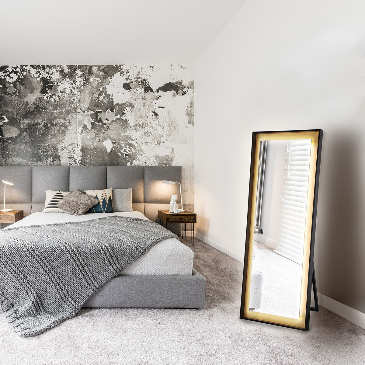 Anya 65 X 65 inch Black Mirror