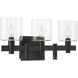 Decato 3 Light 21.25 inch Black Vanity Light Wall Light