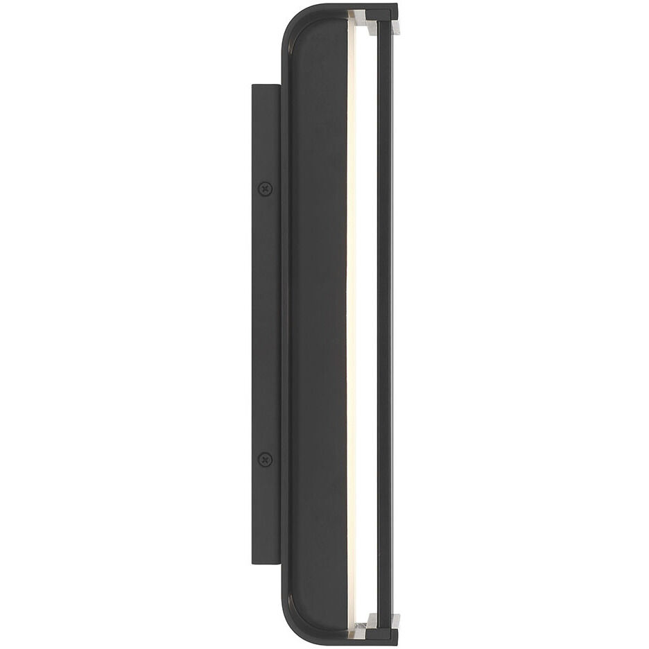 Dulton LED 14 inch Matte Black Outdoor Wall Sconce