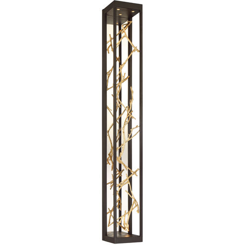 Aerie LED 48 inch Gold and Black Outdoor Wall Sconce